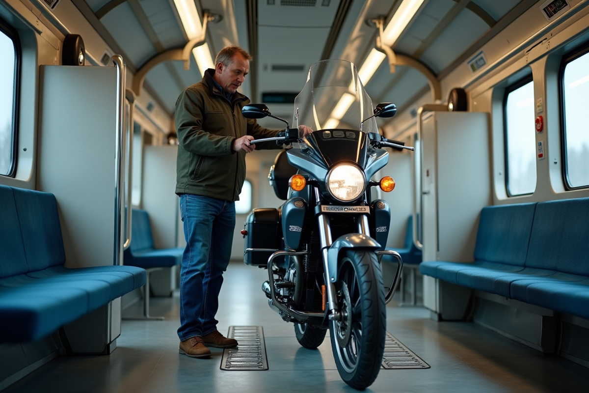 Transport de moto en train : modalités et options disponibles